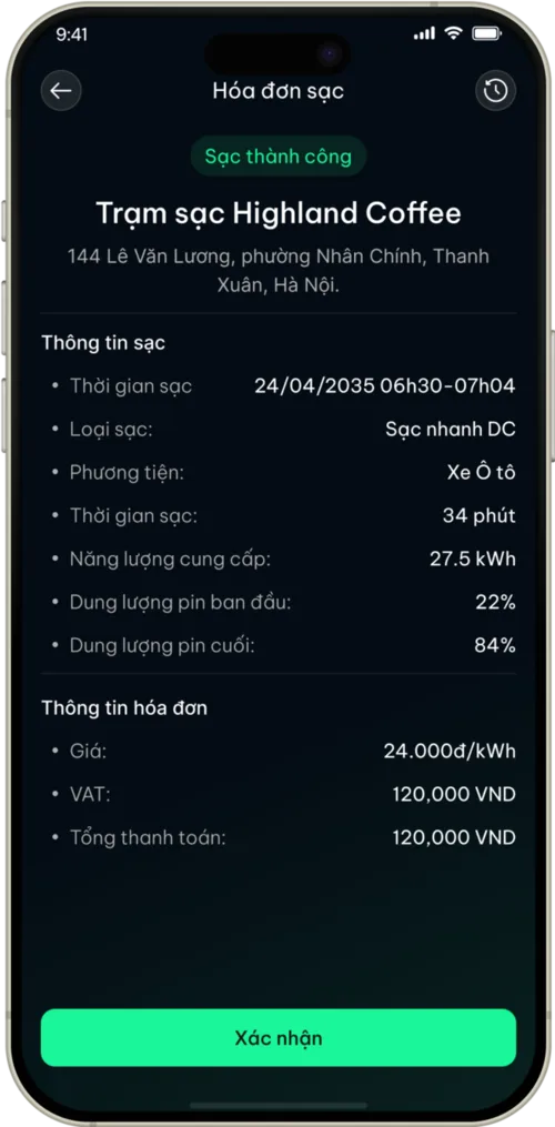 EVsafe app screen 4
